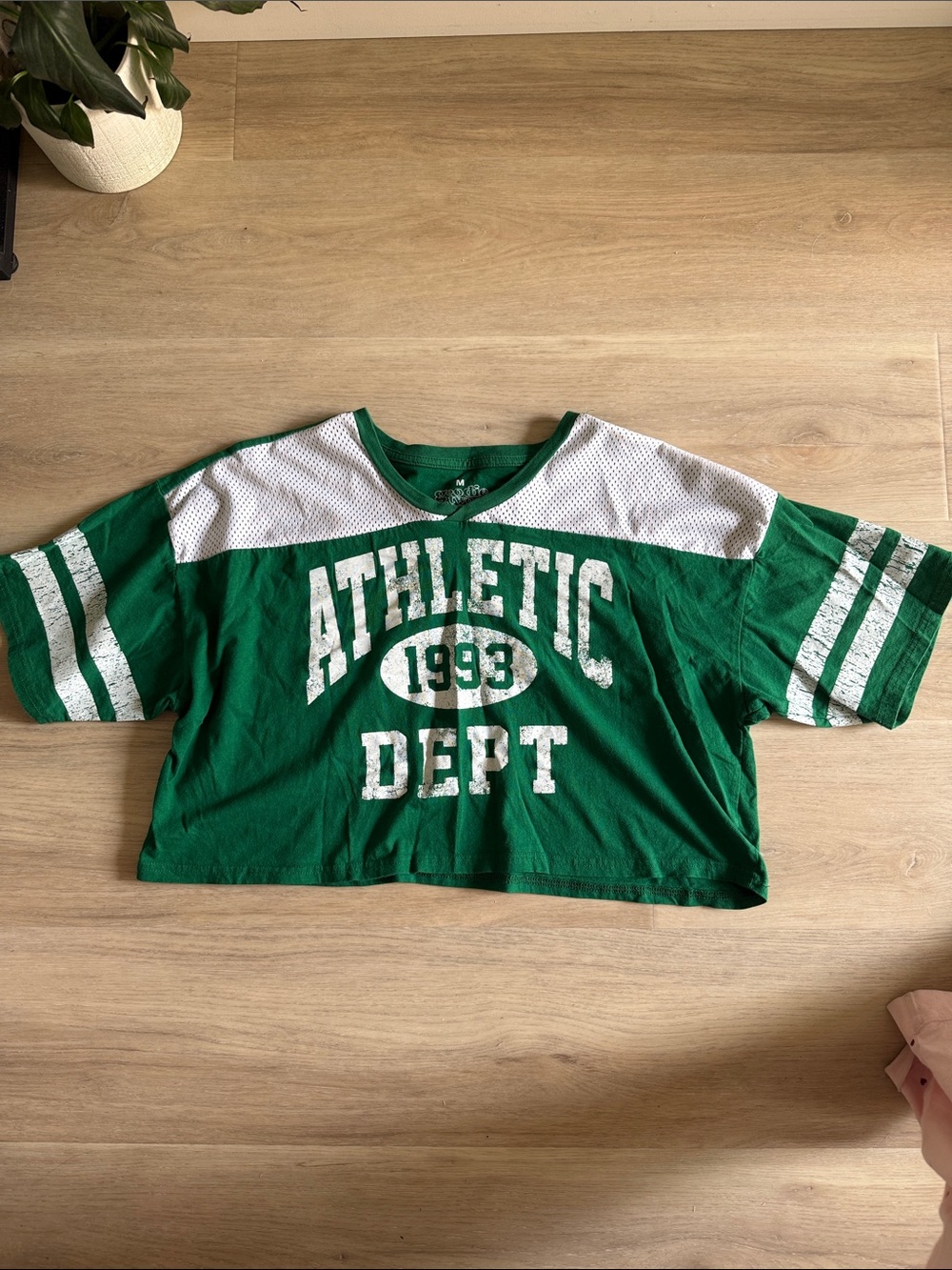 Athletic Dept Green Cropped Jersey Tee - Kids